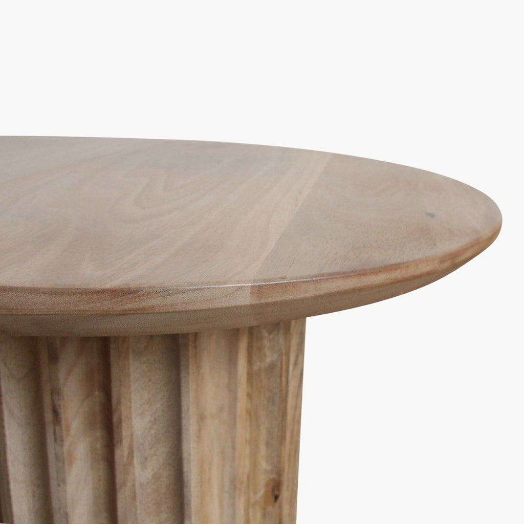 Bullnose side table natural 50 cm