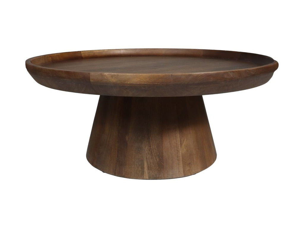 Round Coffee Table Drum-75x75x32-Brown-Mango