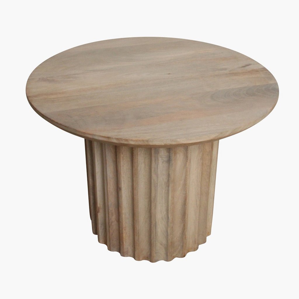 Bullnose side table natural 55 cm