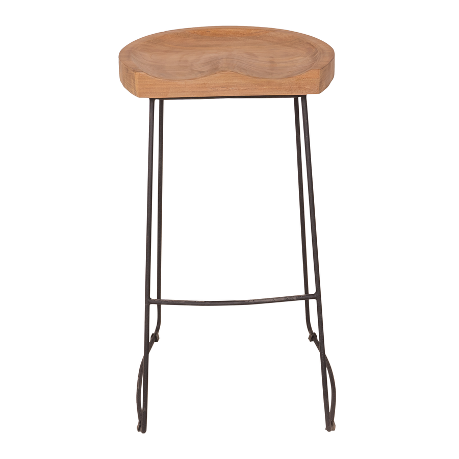 Bar chair wood iron