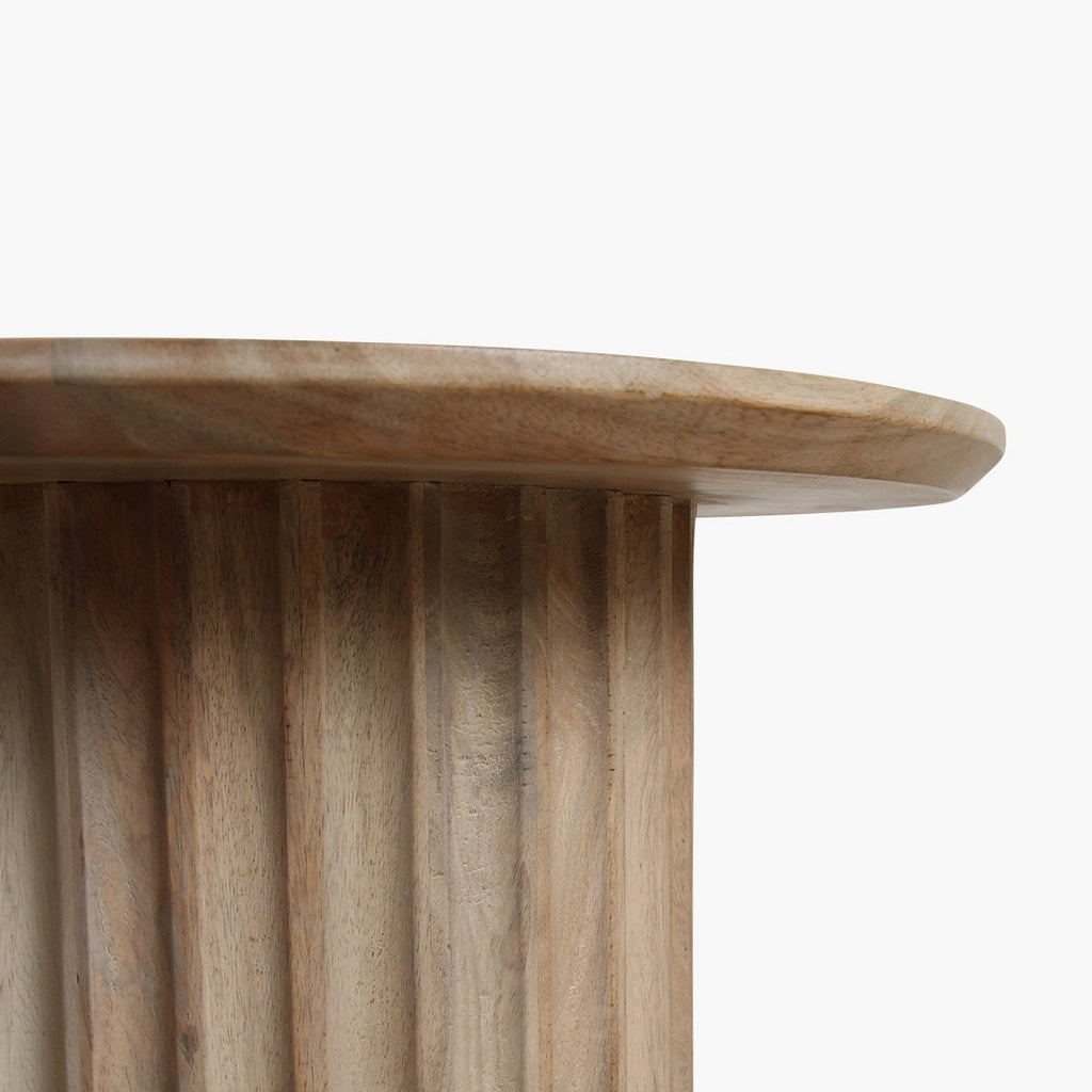 Bullnose side table natural 55 cm