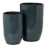 S/2 VASES BLUE CERAMIC DECORATION 52 X 52 X 80 CM