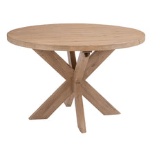 Cargar imagen en el visor de la galería, DINING TABLE ELM WOOD 120 X 120 X 76 CM