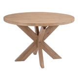 DINING TABLE ELM WOOD 120 X 120 X 76 CM