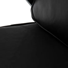 Load image into Gallery viewer, ARMCHAIR BLACK TEAK WOOD-LEATHER 70 X 75 X 70 CM