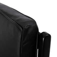 Load image into Gallery viewer, BLACK TEAK WOOD-LEATHER ARMCHAIR 78 X 64 X 75 CM