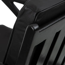 Load image into Gallery viewer, BLACK TEAK WOOD-LEATHER ARMCHAIR 78 X 64 X 75 CM