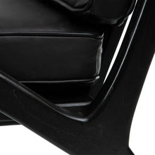 Load image into Gallery viewer, BLACK TEAK WOOD-LEATHER ARMCHAIR 78 X 64 X 75 CM