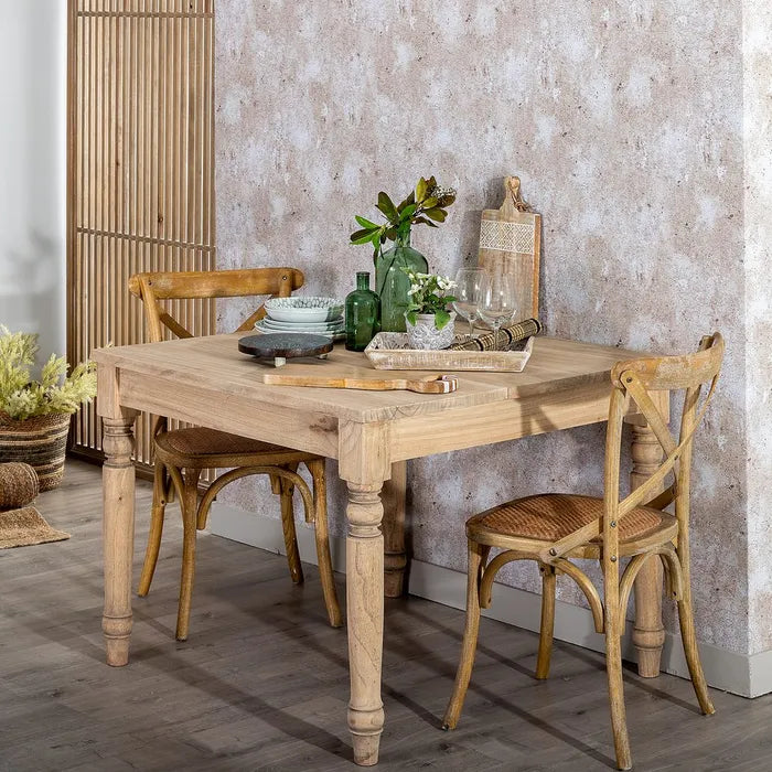 DINING TABLE NATURAL WAY MINDI WOOD 100 X 100 X 77 CM