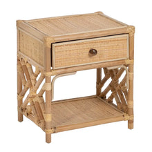 Laden Sie das Bild in den Galerie-Viewer, LITTLE BED SIDE TABLE RATTAN BEDROOM 45 X 35 X 50 CM