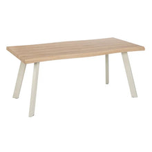 Load image into Gallery viewer, DINING TABLE NATURAL-CREAM MDF-METAL 180 X 90 X 75 CM