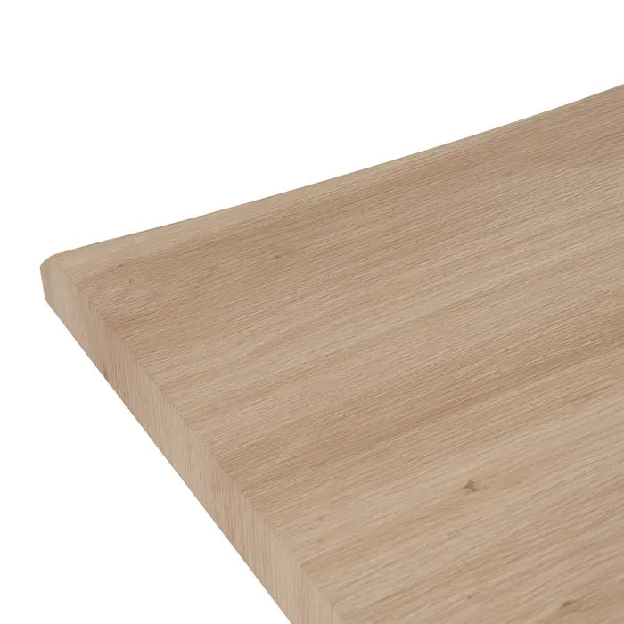 DINING TABLE NATURAL-CREAM MDF-METAL 180 X 90 X 75 CM