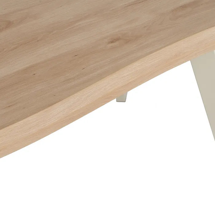 DINING TABLE NATURAL-CREAM MDF-METAL 180 X 90 X 75 CM