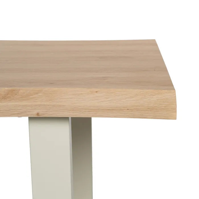 DINING TABLE NATURAL-CREAM MDF-METAL 160 X 90 X 75 CM