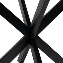 Load image into Gallery viewer, DINING TABLE NATURAL-BLACK WOOD-IRON 130 X 130 X 77 CM