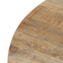 Cargar imagen en el visor de la galería, DINING TABLE NATURAL-BLACK WOOD-IRON 150 X 150 X 77 CM