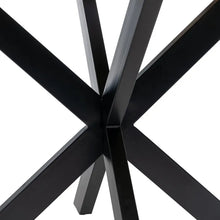 Cargar imagen en el visor de la galería, DINING TABLE NATURAL-BLACK WOOD-IRON 150 X 150 X 77 CM