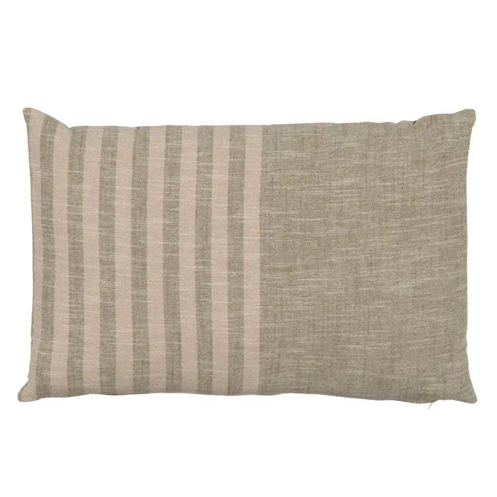 CUSHION GREY LINEN-COTTON  60 X 40 CM