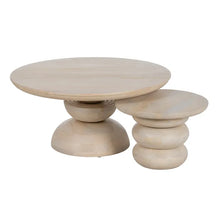 Carica l&#39;immagine nel visualizzatore di Gallery, TABLE WHITE MANGO WOOD 50 X 50 X 34 CM