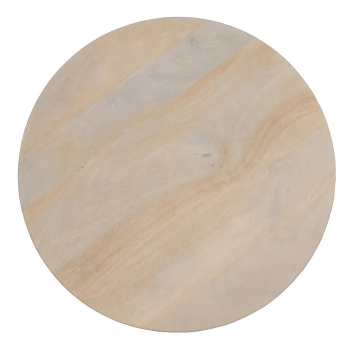 TABLE WHITE MANGO WOOD 50 X 50 X 34 CM