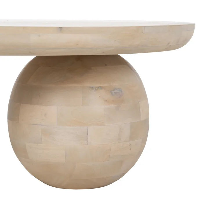 TABLE WHITE MANGO WOOD 107 X 71 X 38 CM