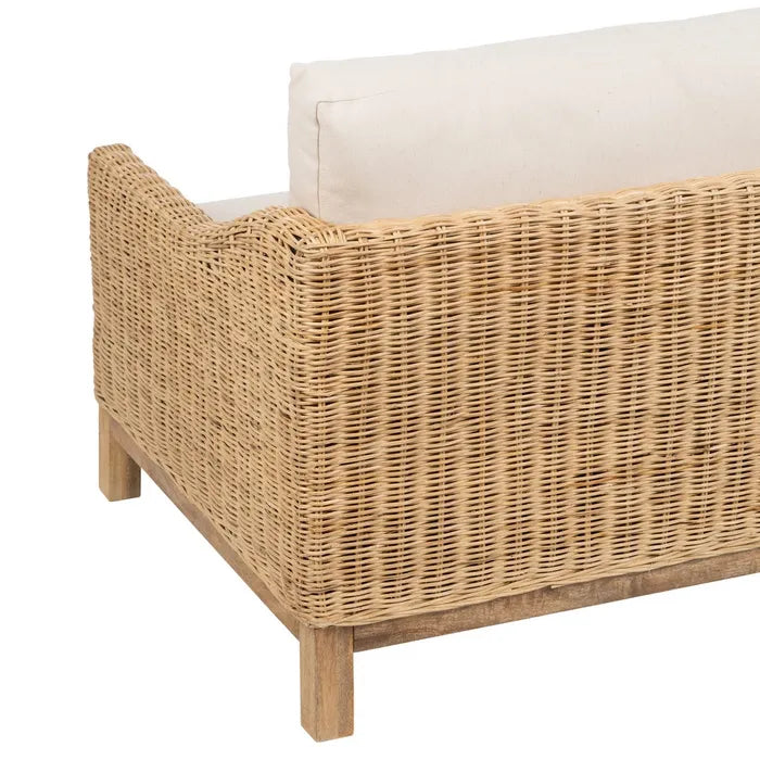 NATURAL FIBER SOFA 180 X 86 X 62 CM