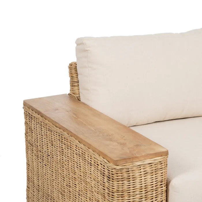 NATURAL FIBER SOFA 198 X 88 X 67 CM