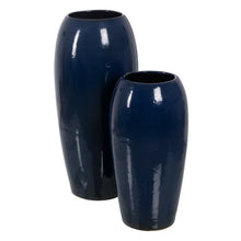 Load image into Gallery viewer, VASE BLUE CERAMIC DECORATION 35 X 35 X 81 CM