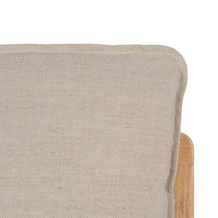 NATURAL FABRIC-WOOD ARMCHAIR 65 X 69 X 83 CM