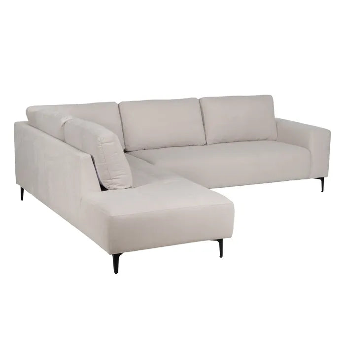 CHAISE LONGUE SOFA LEFT CREAM 266 X 222 X 80 CM