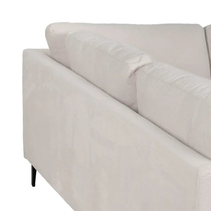 CHAISE LONGUE SOFA LEFT CREAM 266 X 222 X 80 CM