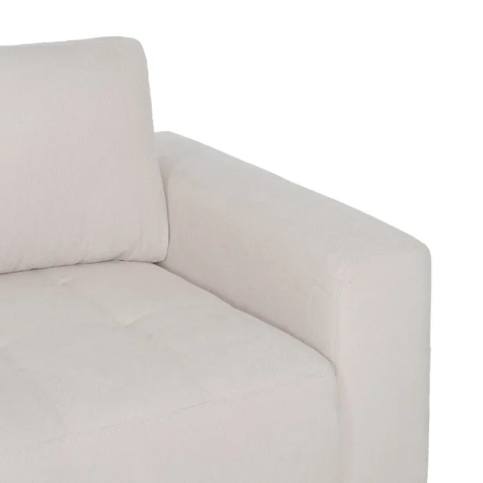 CHAISE LONGUE SOFA LEFT CREAM 266 X 222 X 80 CM