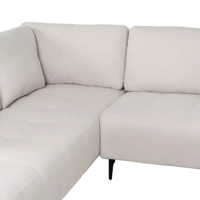 CHAISE LONGUE SOFA LEFT CREAM 266 X 222 X 80 CM