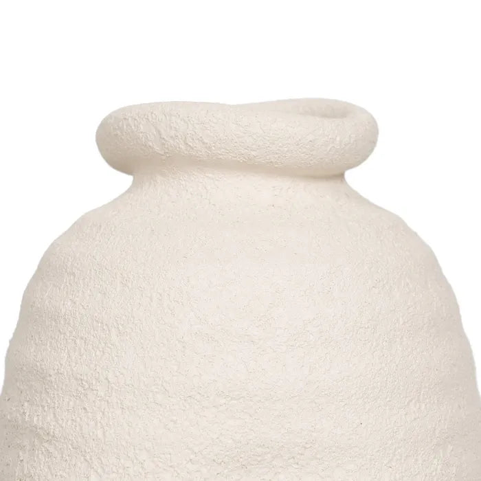 CREAM CERAMIC VASE 10 X 10 X 26 CM