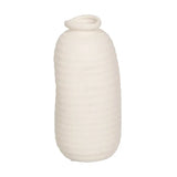 CREAM CERAMIC VASE 10 X 10 X 26 CM