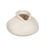 CREAM CERAMIC VASE 19 X 19 X 13 CM