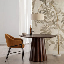 Load image into Gallery viewer, DINING TABLE BROWN MANGO WOOD ROOM 120 X 120 X 76 CM