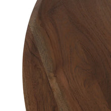 Cargar imagen en el visor de la galería, BROWN ACACIA WOOD DINING TABLE 130 X 130 X 76 CM