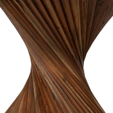 Cargar imagen en el visor de la galería, BROWN ACACIA WOOD DINING TABLE 130 X 130 X 76 CM