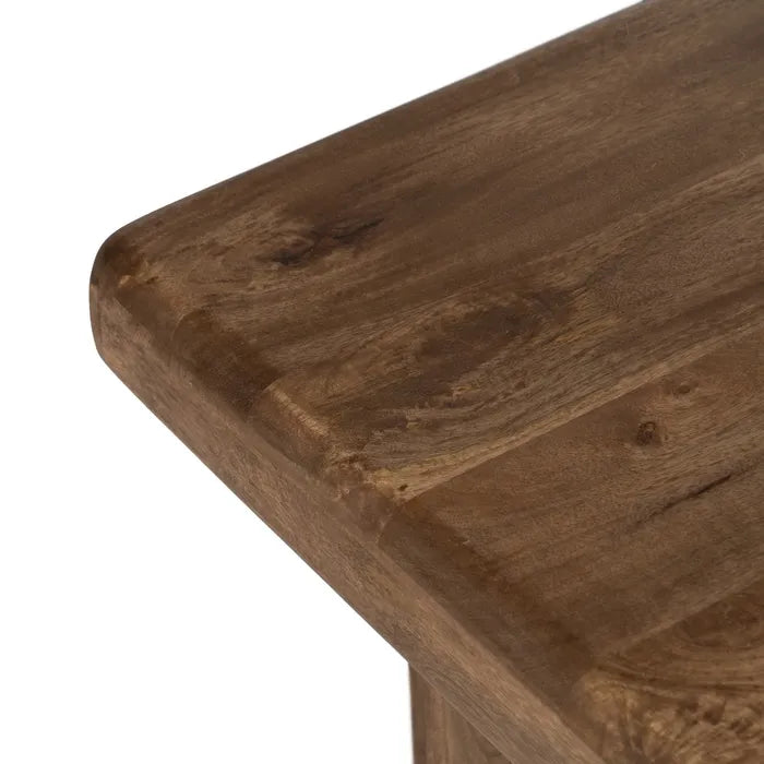 BROWN MANGO WOOD COFFEE TABLE  140 X 70 X 45 CM