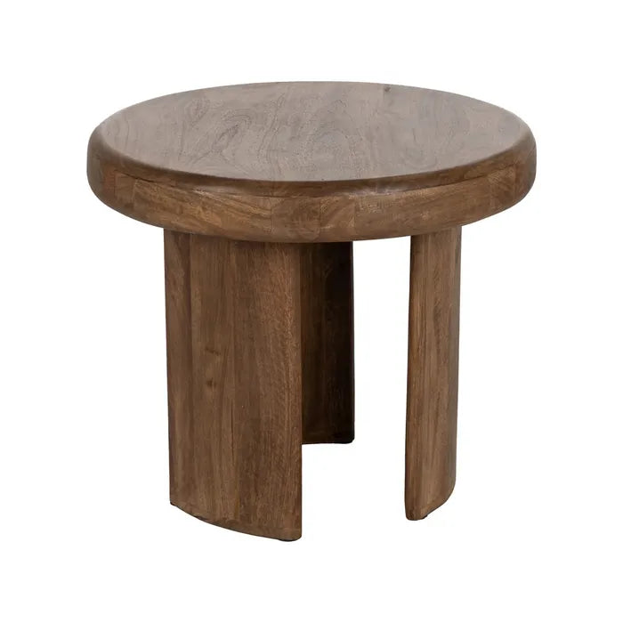 S/2 BROWN MANGO WOOD COFFEE TABLE 80 X 80 X 41 CM