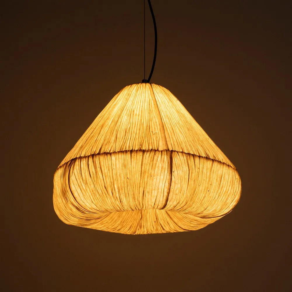 CEILING LAMP BEIGE PAPER-METAL 49 X 49 X 40 CM