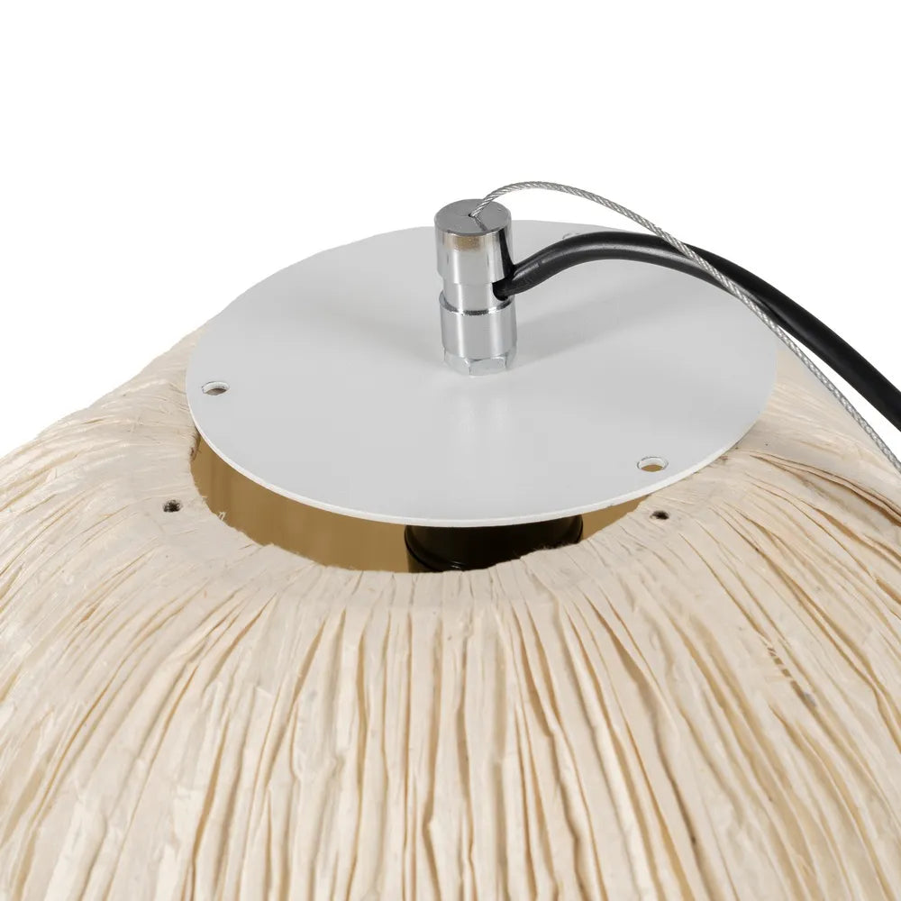 CEILING LAMP BEIGE PAPER-METAL 55,50 X 55,50 X 30 CM