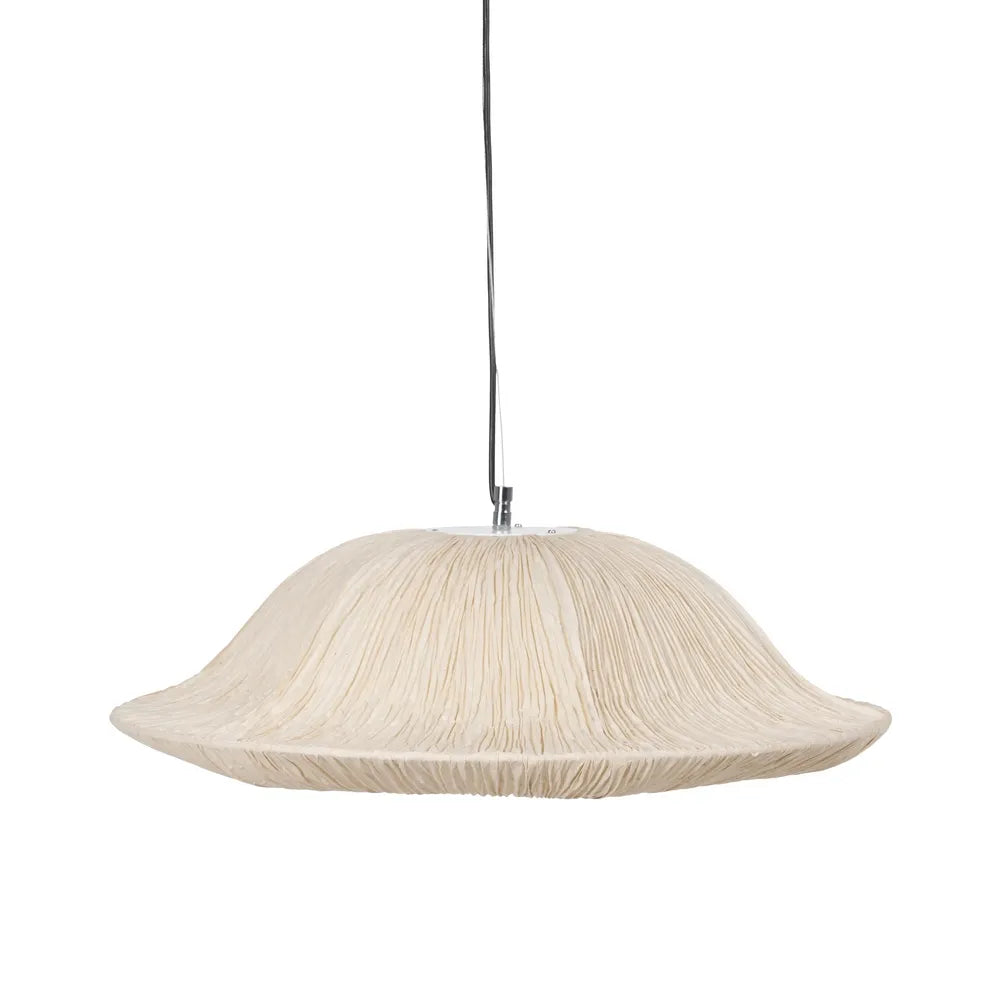 CEILING LAMP BEIGE PAPER-METAL 62,50 X 62,50 X 20 CM