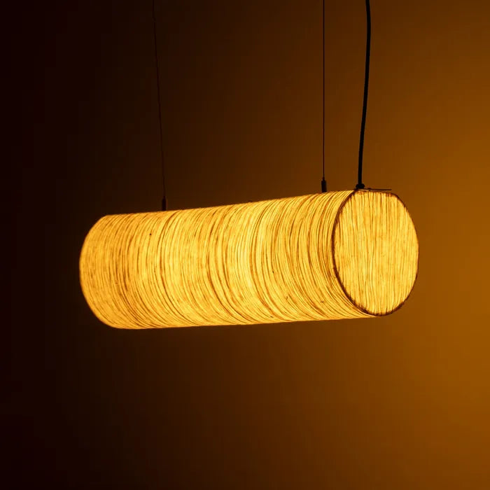 CEILING LAMP BEIGE PAPER-METAL 60 X 60 X 20 CM