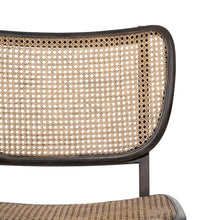 Load image into Gallery viewer, BLACK RATTAN/WOOD ARMCHAIR 84 X 58 X 74 CM