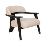 BLACK FABRIC-WOOD ARMCHAIR 76 X 73 X 68 CM