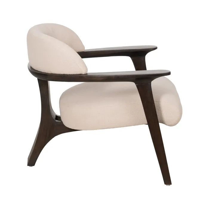 BLACK FABRIC-WOOD ARMCHAIR 76 X 73 X 68 CM