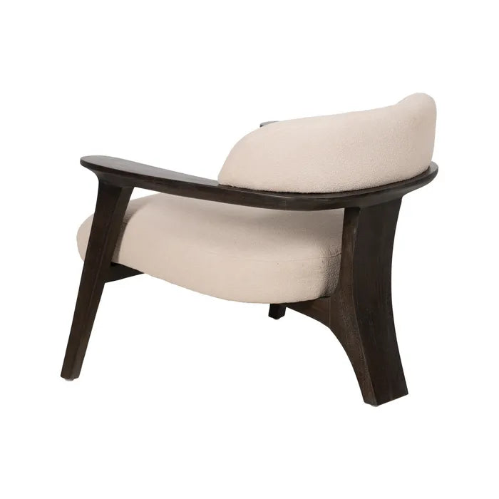 BLACK FABRIC-WOOD ARMCHAIR 76 X 73 X 68 CM