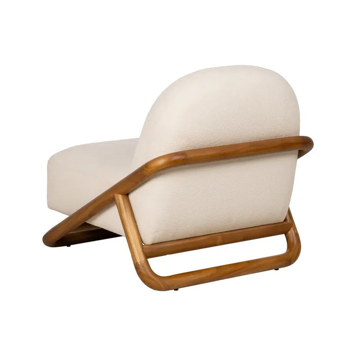 NATURAL FABRIC-WOOD ARMCHAIR 75 X 85 X 79 CM